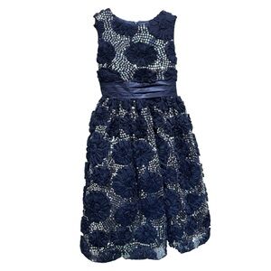 Cinderella Special Occasion Floral Rosettes Sequin Dress Size 7